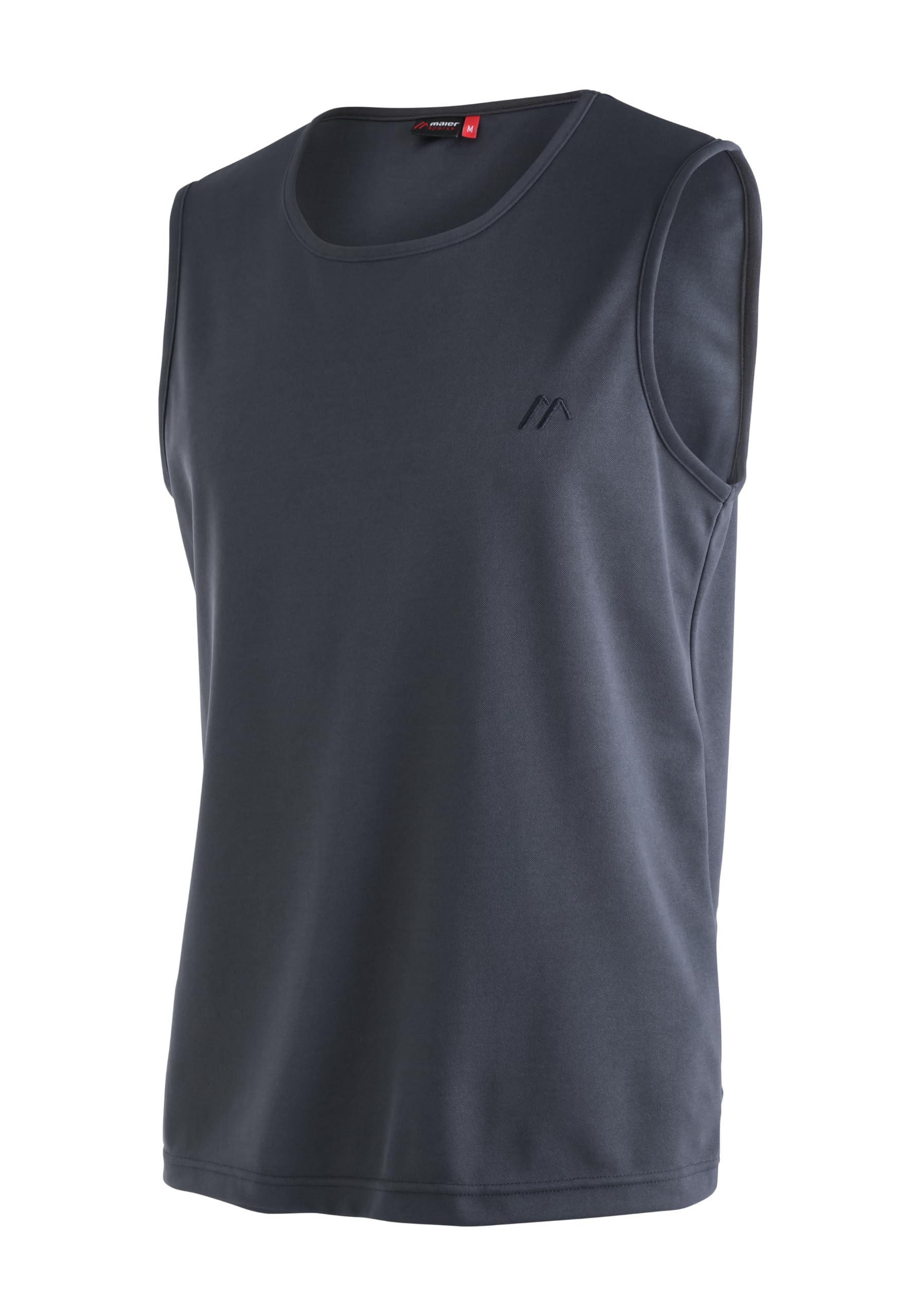 maier sports Peter, Sleeveless Men's T-Shirt, Outdoor Shirt with Round Neck for Hiking and Leisure, Dryprotec Technology, Breathable, NFC chip for Easy Recycling Graphite