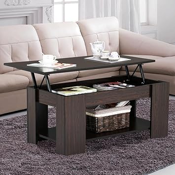 Amazon.com: Yaheetech Lift up Top Coffee Table with Under Storage ...