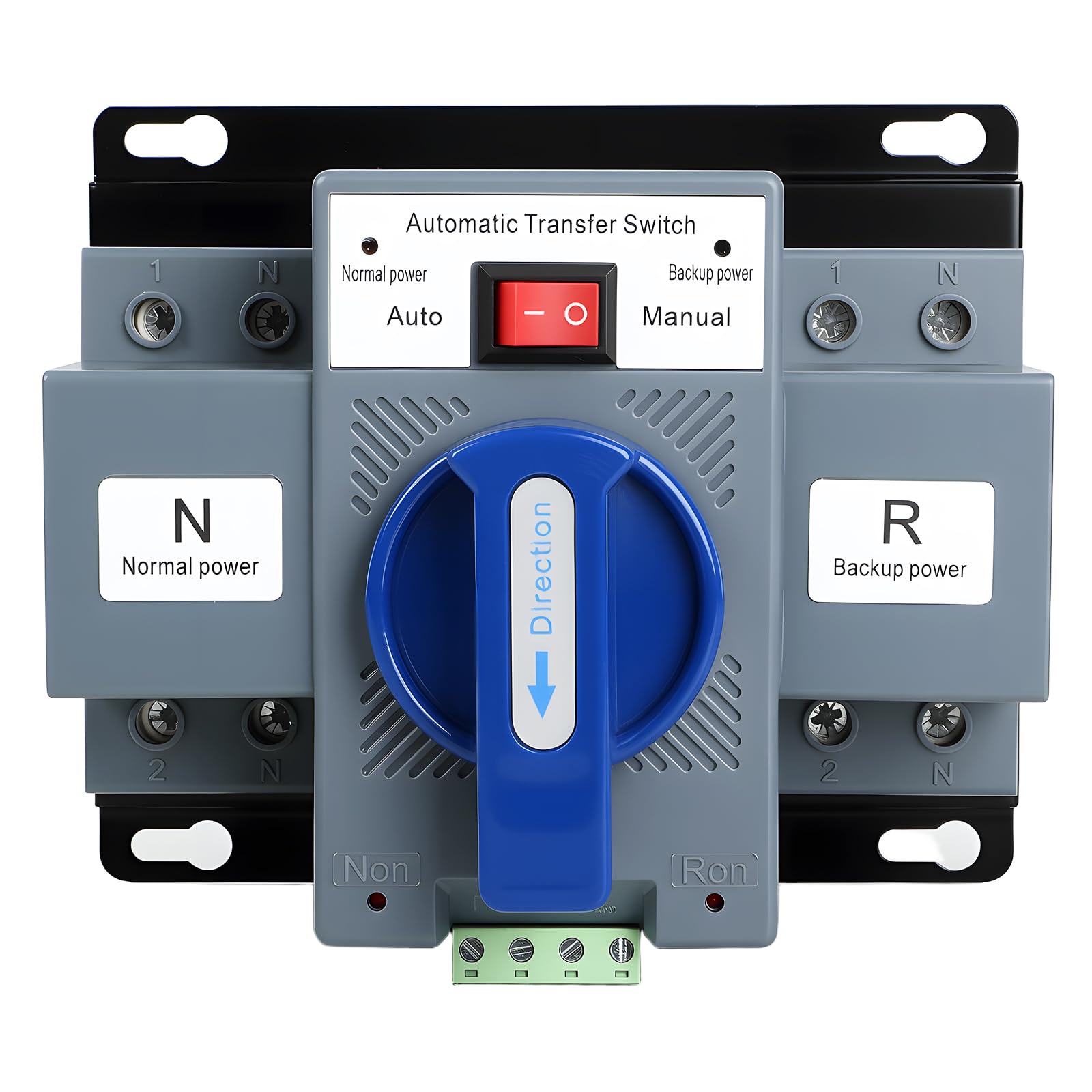 Photo 1 of 110V Automatic Transfer Switch, 2P 63A ATS Generator Changeover, 50/60Hz Dual-Power Changeover with Auto/Manual Modes, ~2s Transfer, Rotary Type, Clamp Terminals, CE Certified