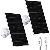 VUEBEE 7W Solar Panel for Eufycam 2C, 2C Pro, 2 Pro and E40, 2 Pack | USB-C to Micro USB Port, IP66 Waterproof Design, 360&deg; Adjustable Mount, 7.2ft Cable
