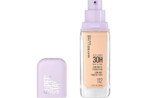 Maybelline New York Super Stay Lumi Matte Foundation, Up to 30H Wear, Luminous Matte, Buildable Coverage, Amino Acids, 112, 3