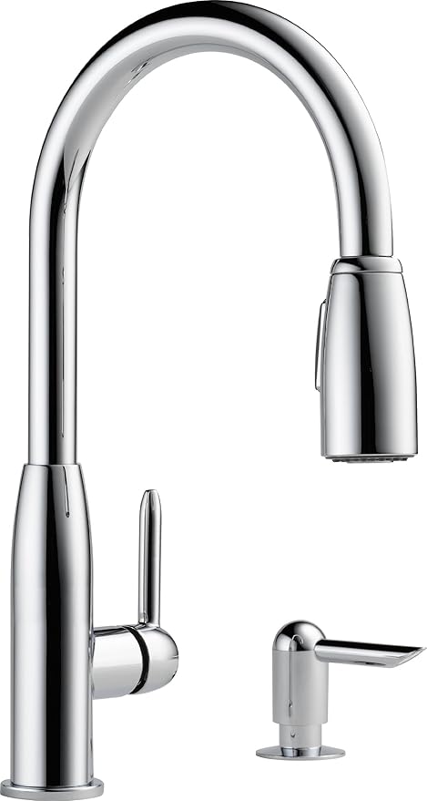 Peerless Single Handle Kitchen Sink Faucet With Pull Down Sprayer