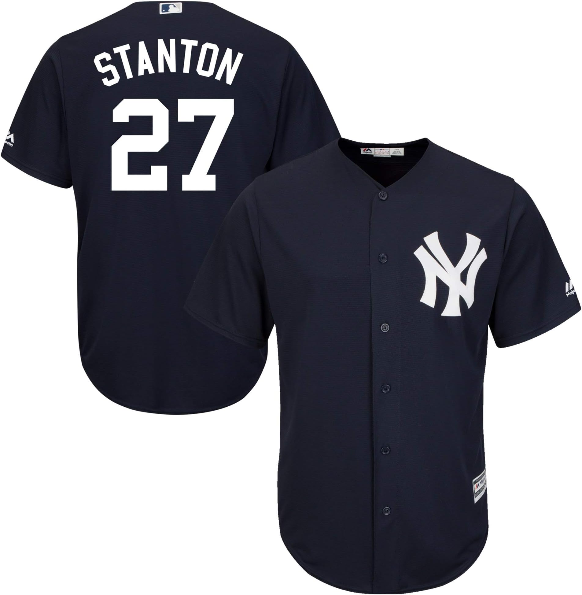 Genuine Stuff Giancarlo Stanton New York Yankees MLB Majestic Youth Boys 8-20 Navy Alternate Cool Base Replica Jersey