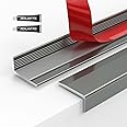 FCSOTSPS Tile Edge Trim,20Pack x 12 Inch Peel and Stick Aluminum Tile Trim, Self Adhesive Tile Trim Edging, Metal Tile Edge Trim for Kitchen Backsplash, Mirror Frame, Furniture,Matte Gray