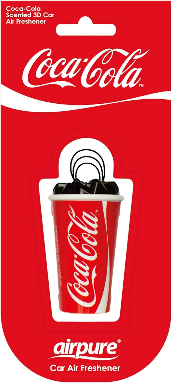 Coca Cola AIRPURE CAR AIR FRESHENER 3D COCA-COLA ORIGINAL, Red, Black, White