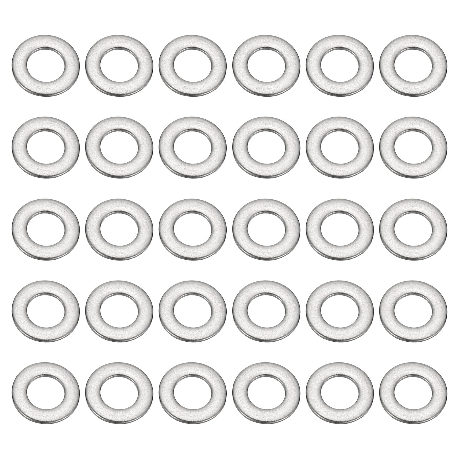 PATIKIL 304 Stainless Steel Flat Washer, 100 Pack 1/4" ID x 4/9" OD x 0.04" Thickness Metal Fender Washers Small Washers for Screws Bolts Assortment