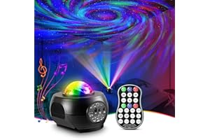BORICALAT Stage Lights, Disco Lights, Party Lights,Nebula Starry Galaxy Light for Room Home, Bedroom,Ceiling,Remote Timer Star Light,Music Night Light for Kids,Teen Girl Adult Bedroom Decor,Birthday Gift
