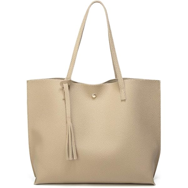KKXIU Borsa Tote In Pelle Vegana Donna: Morbida E Spaziosa, Borsa A Tracolla Fashion Per Viaggi, Lavoro E Svago. Design Moderno.