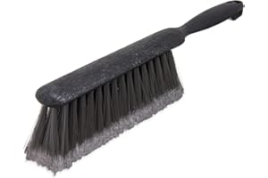 CARLISLE FOODSERVICE PRODUCTS SPARTA Flo-Pac Counter Brush, Bench Brush, Dustpan Brush with Flagged Bristles for Counters, Floors, And Fireplace, 8 Inches, Gray