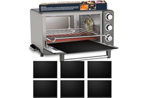 Meegoo Toaster Oven Liner - Nonstick Oven Liners for Bottom of Electric, Gas, Microwave & Toaster Ovens, Toaster Oven Accessories, Prevent Spillovers, Dishwasher Safe(6 Pack, 11" x 9"）