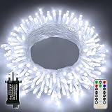 Ollny Christmas Tree Lights 10m 100 LED Remote IP44 Warm White