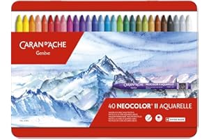 Caran d'Ache Classic Neocolor II Water-Soluble Pastels, 40 Colors