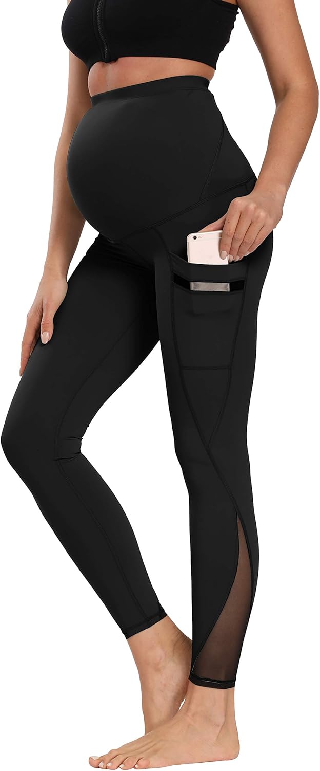 V VOCNI Maternity Leggings for Women Underbelly Pregnancy Leggings