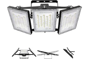 LED Flood Light Outdoor, STASUN 300W 30000lm 6000K Daylight White IP66 Waterproof, Commercial Parking Lot Light,3 Heads for Y