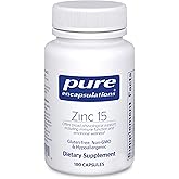 Pure Encapsulations Zinc 15 mg - Zinc Picolinate Supplement for Immune System Support, Growth & Development - for Wound Healing - 180 Capsules