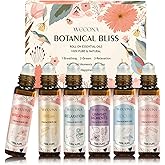 Wecona Aromatherapy Essential Oil Roll-On Set – 6x10ml Essential Oil Blends with Roller Bottles, Portable Essential Oils for Diffusers for Home,Relaxing Gift for Women & Men