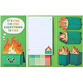 Dumpster On Fire Desk Accessories,Dumpster Pads Pop up Cute Sticky Notes 360 Sheets,It's Fine I'm Fine Everything is Fine,Emotional Support Memo Notes Funny Office Gifts for Women Men Coworkers