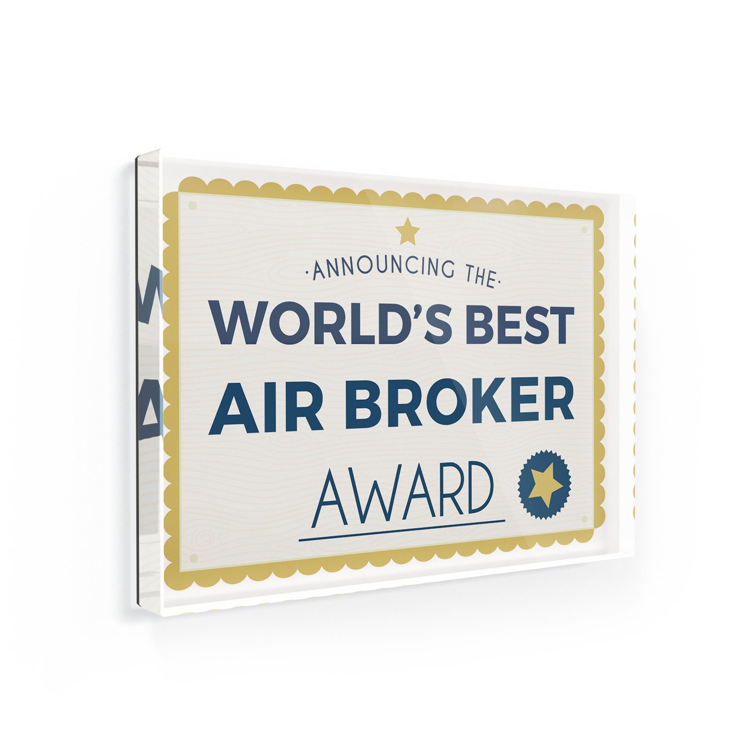 Amazon Com Fridge Magnet Worlds Best Air Broker Certificate Award