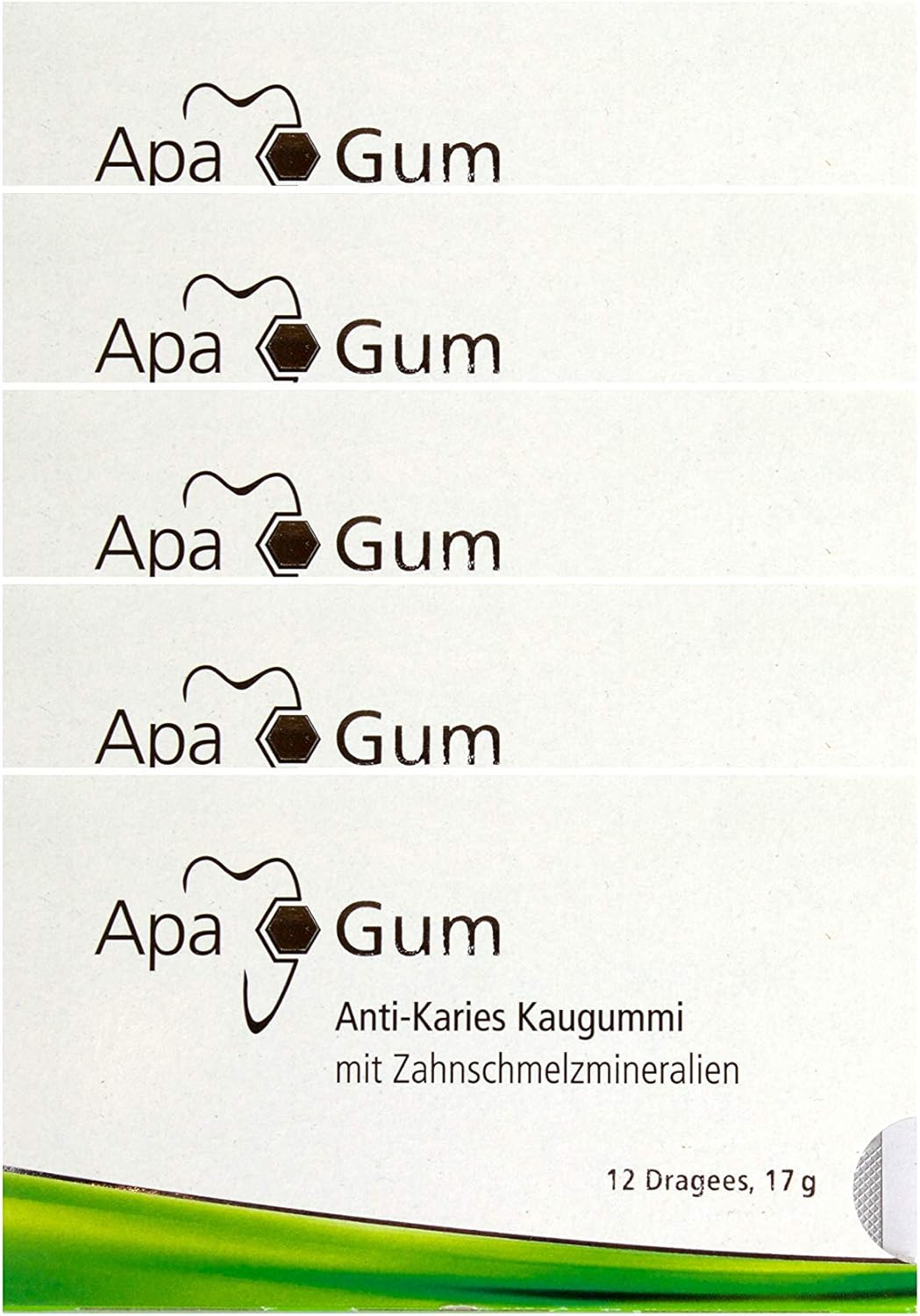 5x ApaCare ApaGum AntiKaries Kaugummi zuckerfrei mit Xylitol PZN