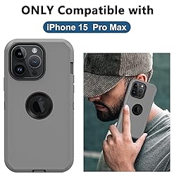 for iPhone 15 Pro Max Case, with Built in Screen