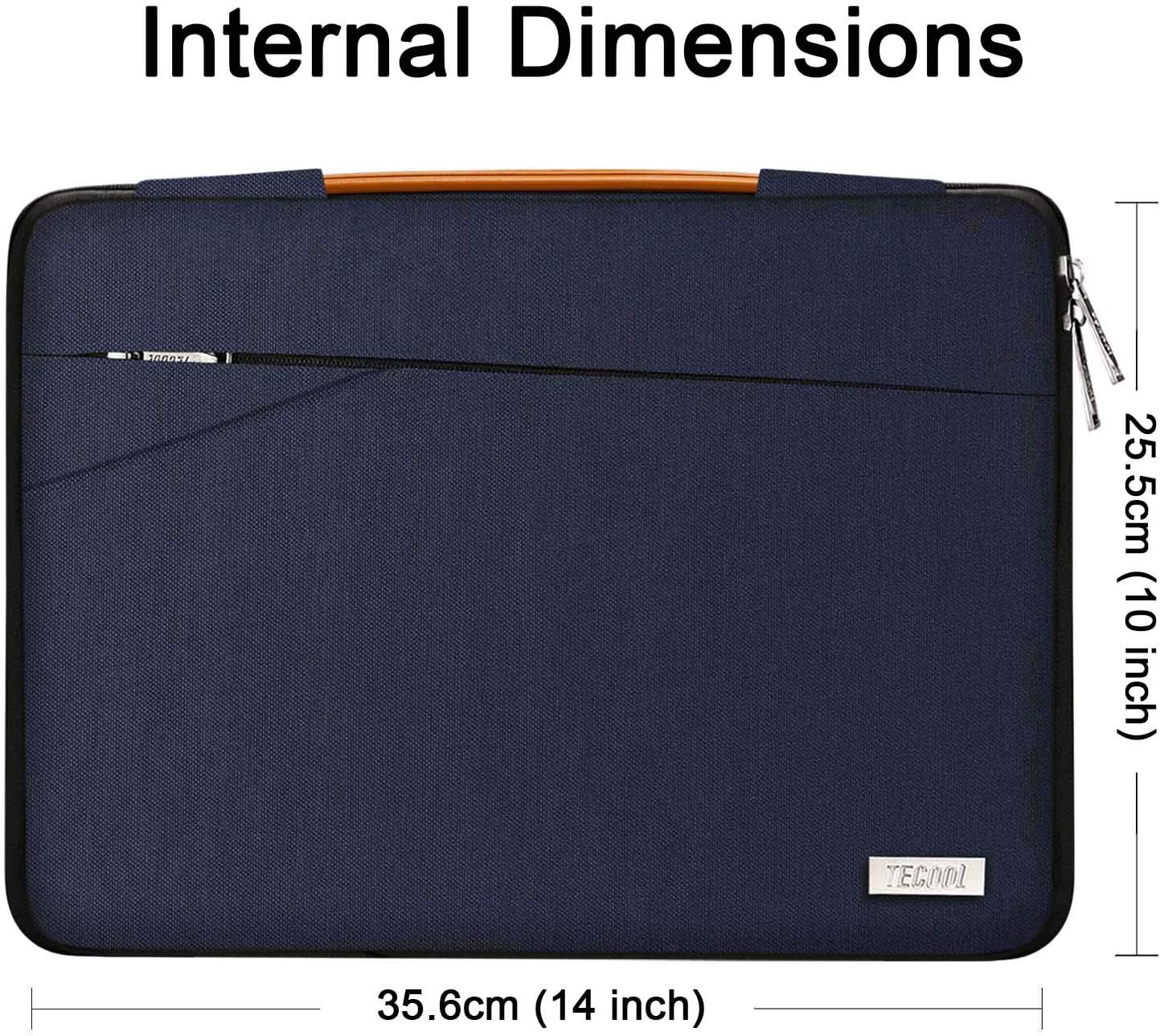 TECOOL 14 Inch Laptop Sleeve Protective Case for 14 Inch HP Lenovo Dell Acer Notebook Chromebook - Image 3