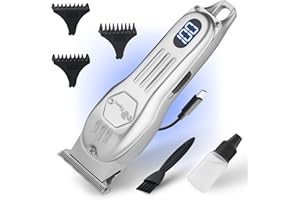 Fagaci Cordless Trimmers for Barbers Extremely Fine Cutting, Close Cut T-Liners Clippers for Men, Edgers T-Blade Trimmer, Tri