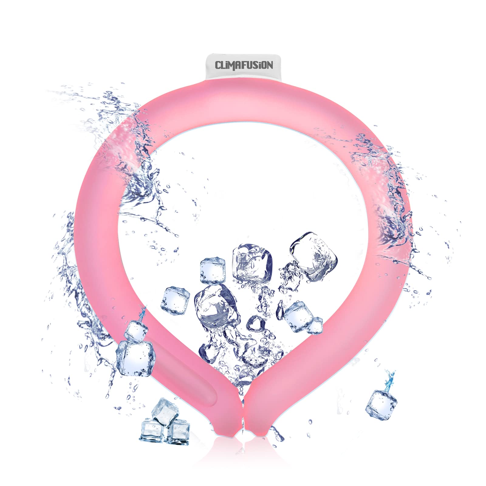 climafusion Neck Cooler, Wearable Cooling Ring for Summer Heat, Cooling Starts Below 15°C (59°F) (Pink)