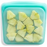 Stasher Silicone Reusable Food Storage Bag, Stand-Up Mid Silicone Bag, Meal Prep, Reusable Freezer Bag, Microwave, Dishwasher, Oven Safe, Sous Vide, Eco Friendly, Food Storage Bag, 56 oz, Clear | Reusable Food Bag