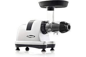 Omega J8006HDS Cold Press Juicer Machine Vegetable and Fruit Juice Extractor and Nutrition System, Triple-Stage Slow Masticating Juicing Technology, 200 W, Silver