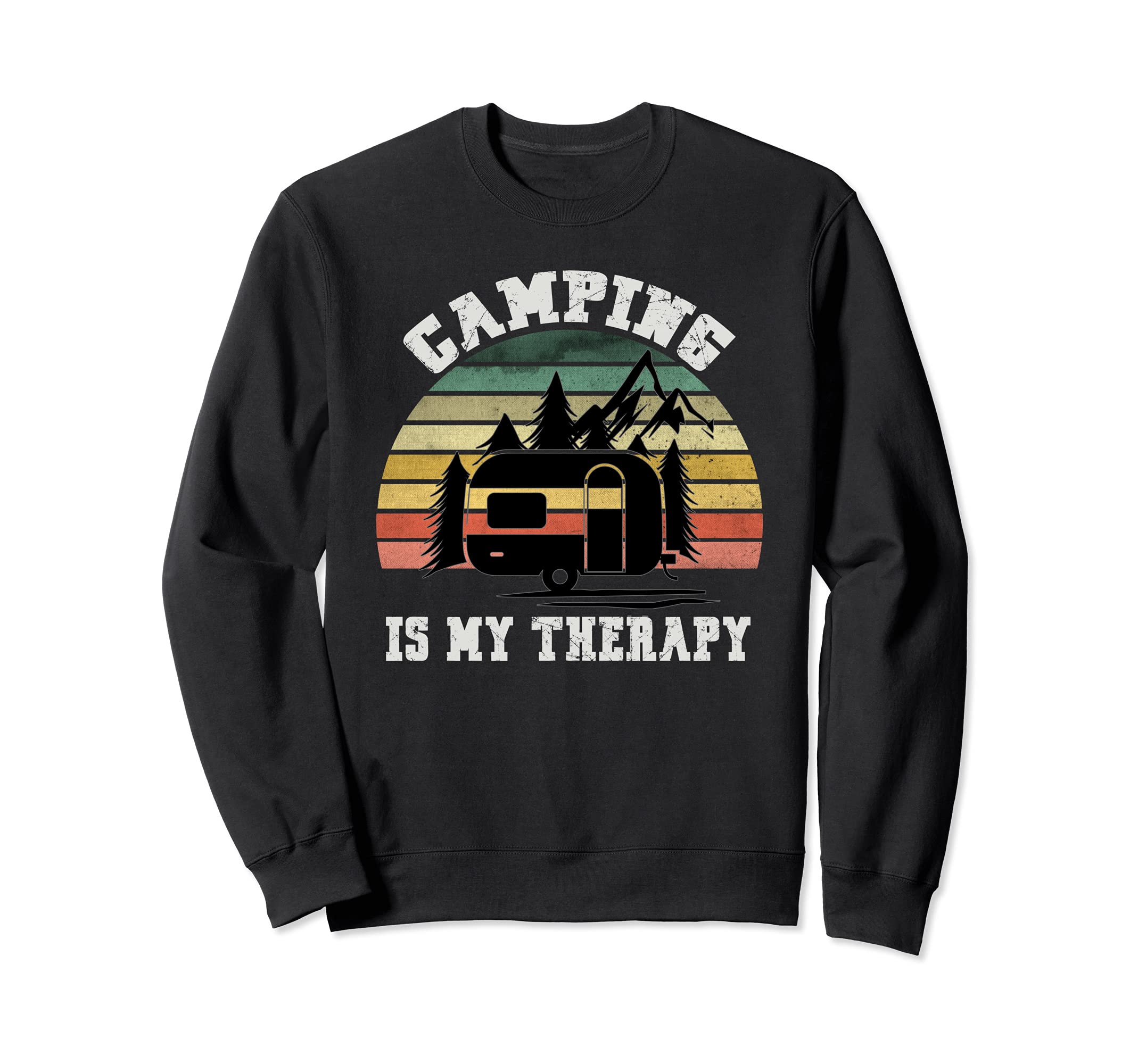 Vintage Camping Is My Therapy Camping Van Sweatshirt