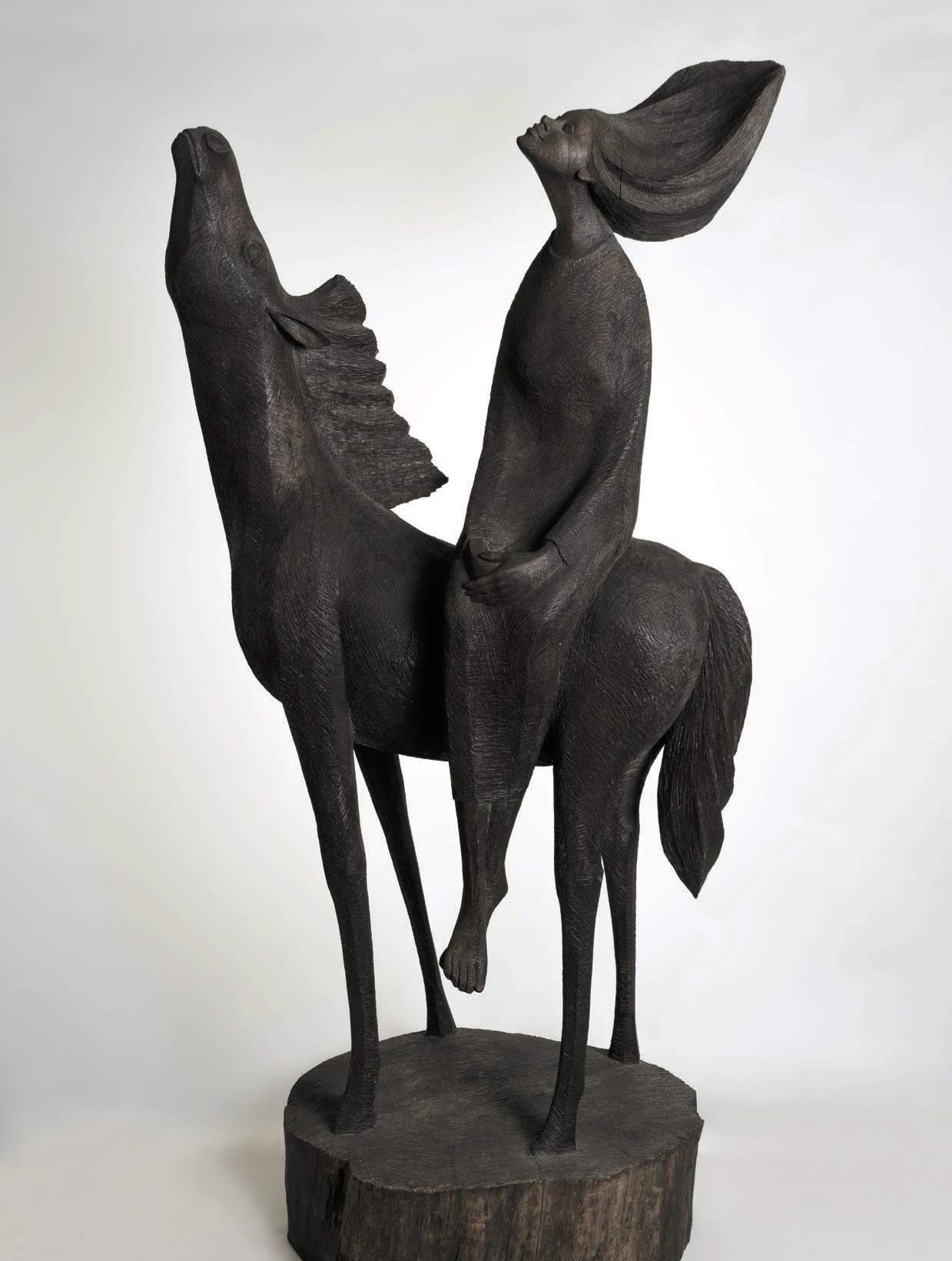 木彫り　アイヌ アイヌ 瀧口政満 木彫 （祈り）