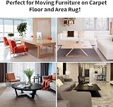Ezprotekt 4 Pack 9x2.5 Rectangle Furniture Sliders for Carpet Moving view 7