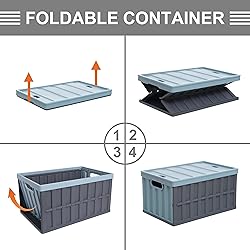 Citylife 64L Collapsible Storage Bins with Lids