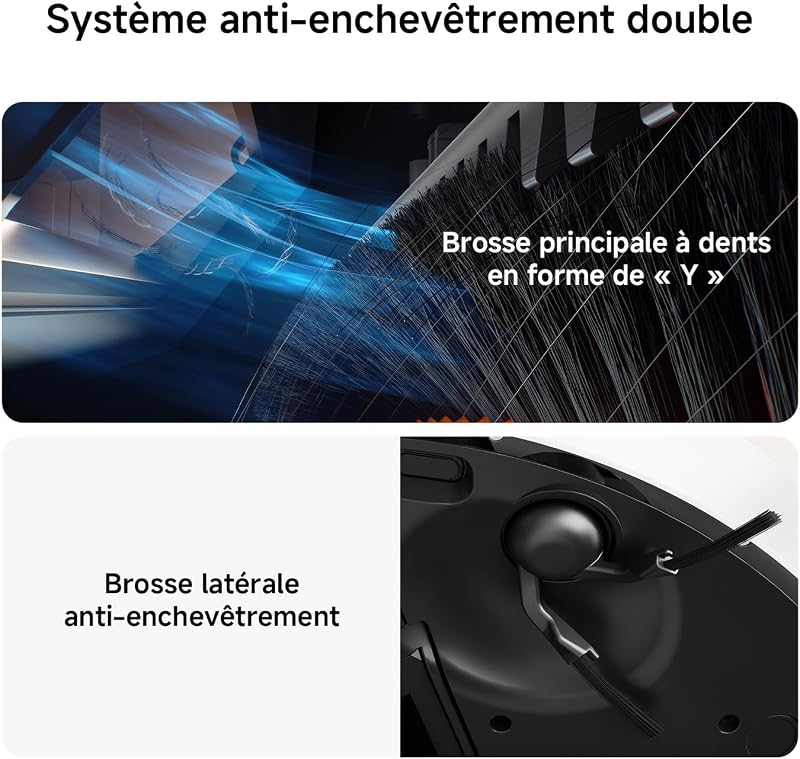 H50 Aspirateur Robot Laveur, Serpillière Relevable, 10000 Pa