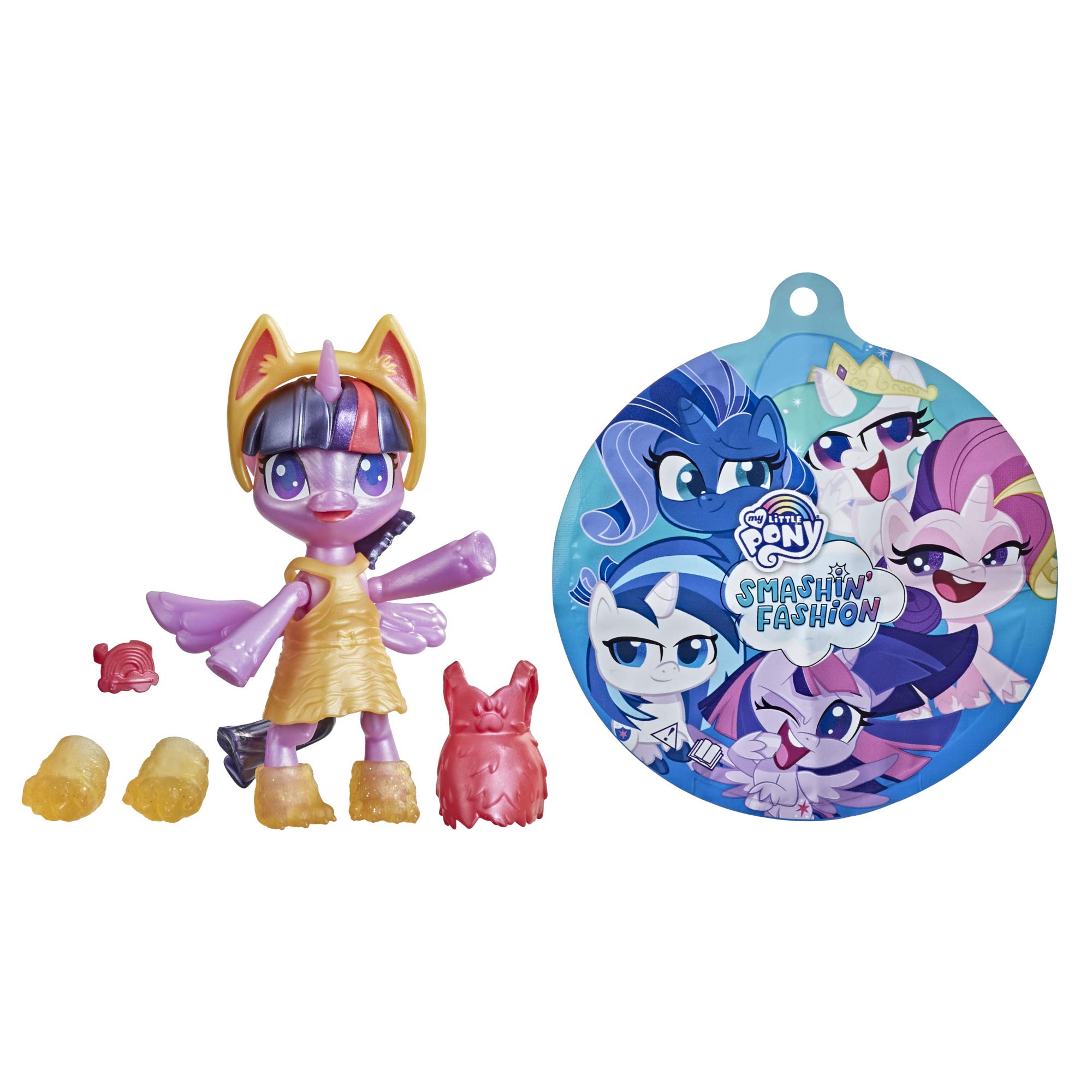 My Little Pony Smashin' Fashion Butterfly Pack Twilight Sparkle - Moving Figure (7.5cm) with Fashion Accessories and Surprise - 9 Pieces