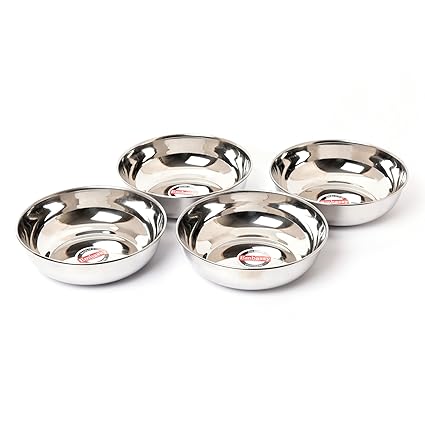 Embassy Punjabi Vati/Rice Bowl (Pack of 4, Stainless Steel)