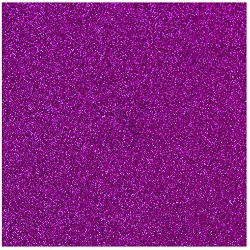 Glitter Glossy Transparent Permanent Vinyl 12 Inch x 12 Inch - Purple