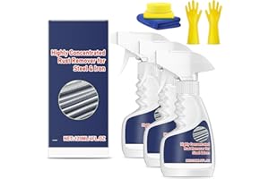 Highly Concentrated Rust Remover for Steel & Iron, Heavy-Duty Metal Rust Remover, Anti-Rus-t Converter Spray (3 Pcs,120 ml (P