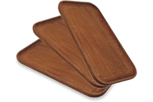 3 Pack 10 x 5 Inches Serving Platter Tray, Tray Cheese Plate Rectangular Platter for Fruit, Appetizer, Bread,Rectangular Avoi