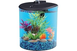 Koller Products AquaView 1.5-Gallon Fish Tank with LED Lighting and Power Filter