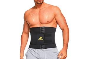 NINGMI Waist Trainer for Men Sweat Belt - Sauna Trimmer Stomach Wraps Workout Band Male Waste Trainers Corset Belly Strap