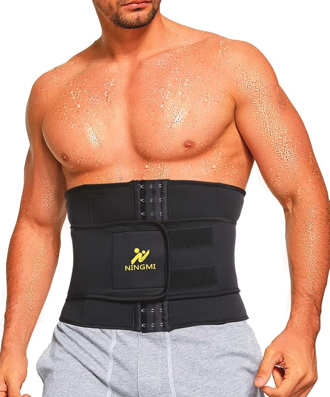 Bienergo Waist Trainer Women Men Workout Exercise Belt Slimming Body Shaper Sauna Sweat Corset