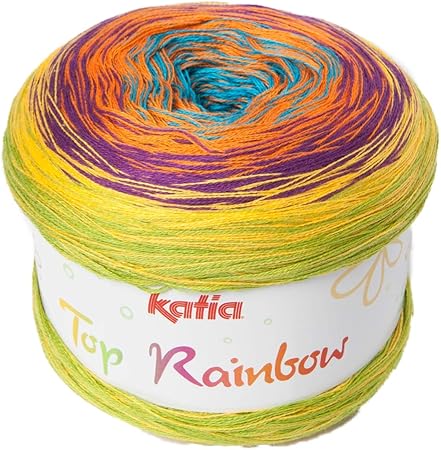 Katia Top Rainbow – Color: Vivos (87) – 200 g/aprox. 800 m de lana.: Amazon.es: Hogar