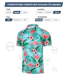 uideazone Funny Polo Shirts for Mens Dry Fit Short