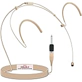 Pyle Double Over-Ear Microphone Headset - Professional Hands-Free Omnidirectional Wired Audio Boom Condenser Microphone Headset w/ 3.5mm / 1/4" Adapter, 1.2m Cable, and Windscreen.