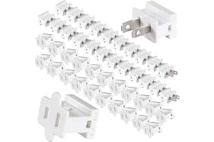GFQHF Electric Plugs - 26PCS Male and Female Vampire Plug - SPT-2 White for Christmas Light Strings & Lamps and DIY Projects