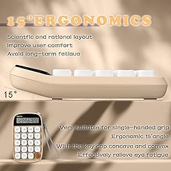 VEWINGL Calculator,Beige Calculator Cute 10 Digit