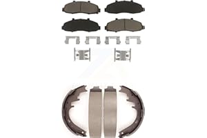 Transit Auto Front Rear Ceramic Brake Pads And Drum Shoes Kit Replacement For Ford F-150 KCN-100377