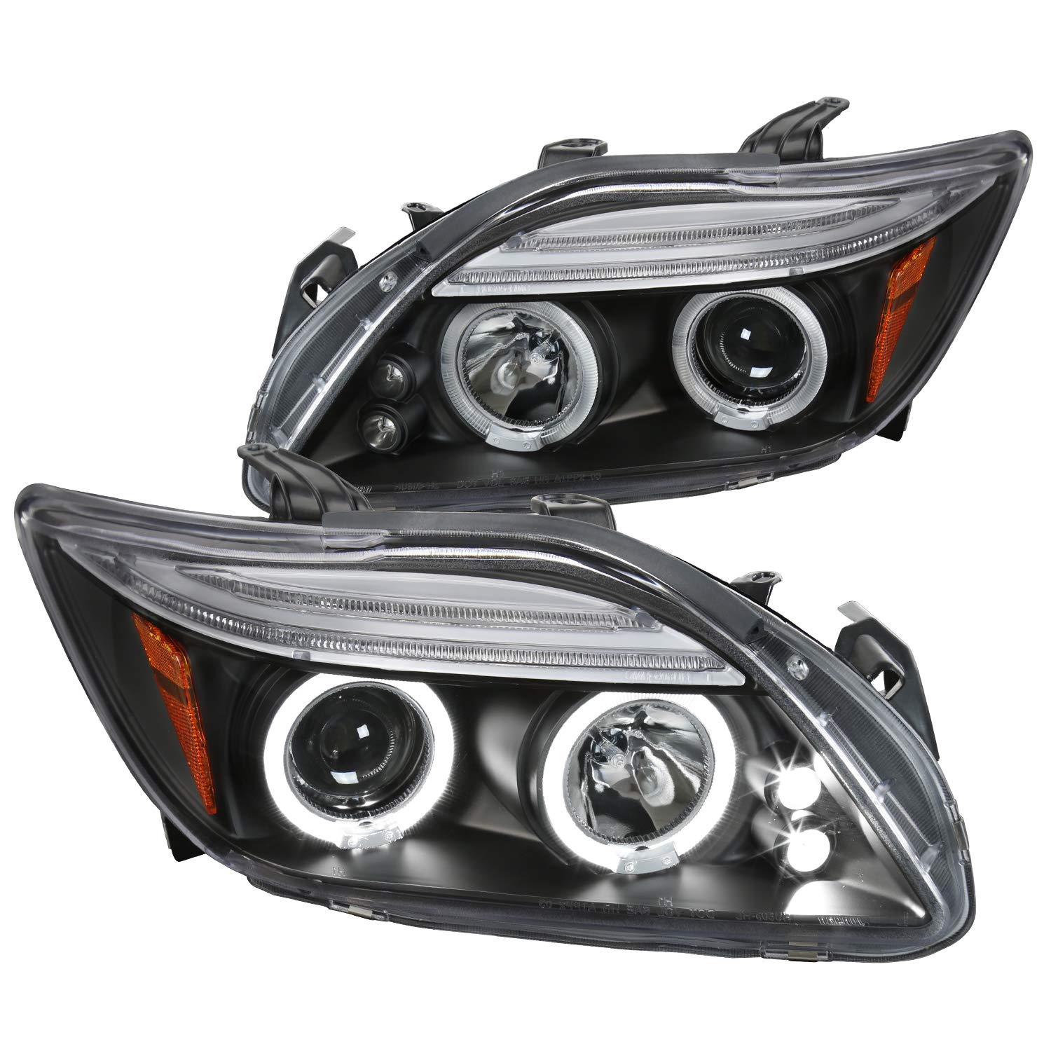 Buy SpecD Tuning LED Halo Projector Headlights Black Compatible with