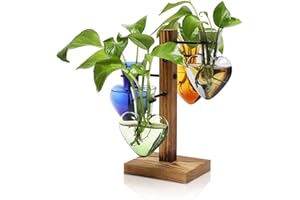 CYZGLASS Plants Propagation Stations Plant Terrarium Kit Glass Planters for Indoor Plants House Plant Accessories Gift for Women - 4 Love Bulb Vase